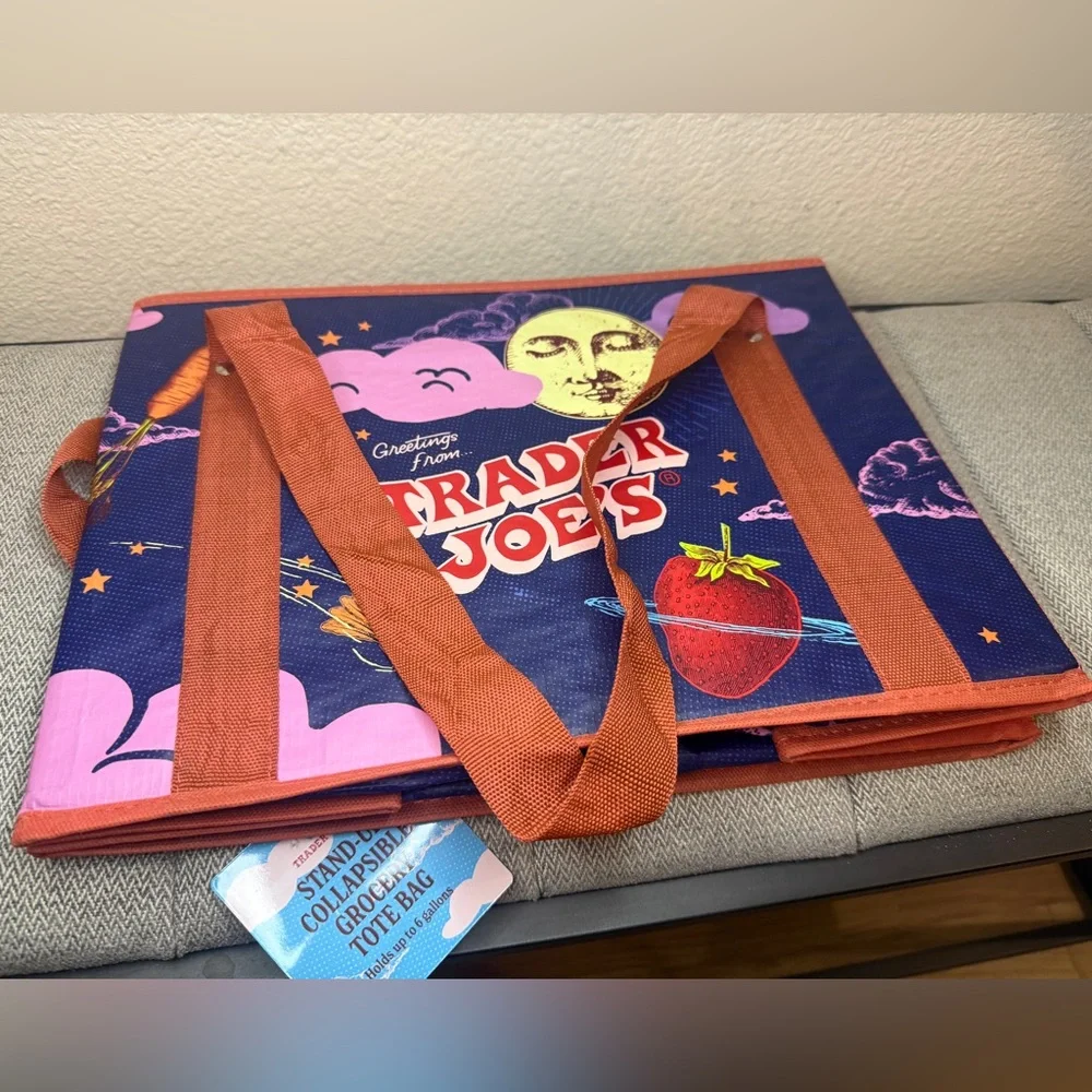 Trader Joe's Stand-Up Collapsible Grocery Tote Bag - Picture 8 of 15